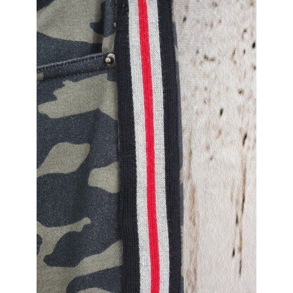Artilier Nicole Miller 32 Camo Skinny Jeans Side Stripe Denim Stretch Ankle EUC - Picture 6 of 15